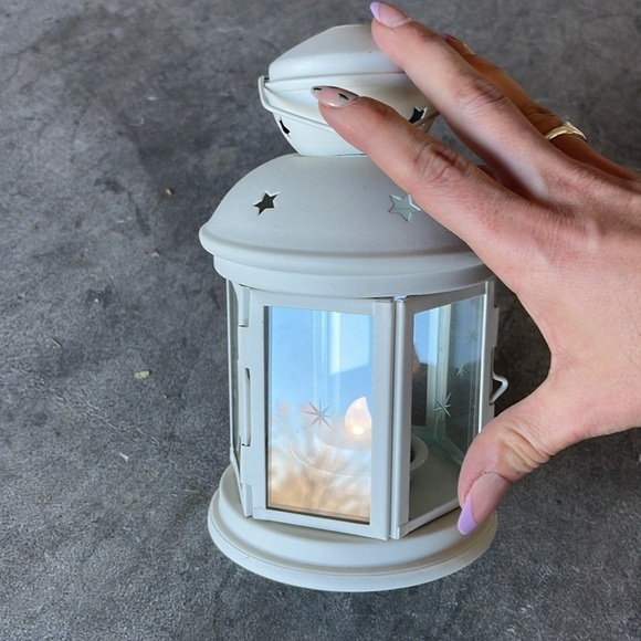 White Star Cutout Metal Lanterns Small - Picture 3 of 3